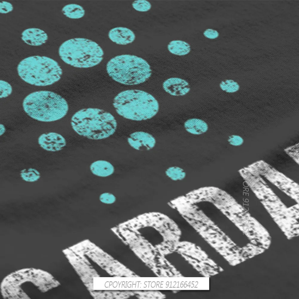 Футболка мужская с графическим принтом криптовалюты и гранж Майнер Кардано Ada