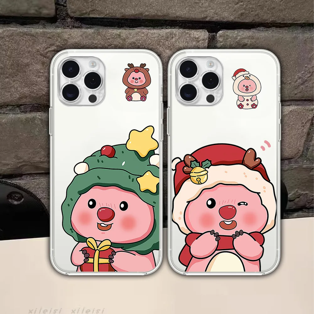 MINISO милый L-лоппи для Samsung Galaxy S23 S22 Ultra Plus Note 20 Ultra10 A71 70 A52 Прозрачный чехол телефона