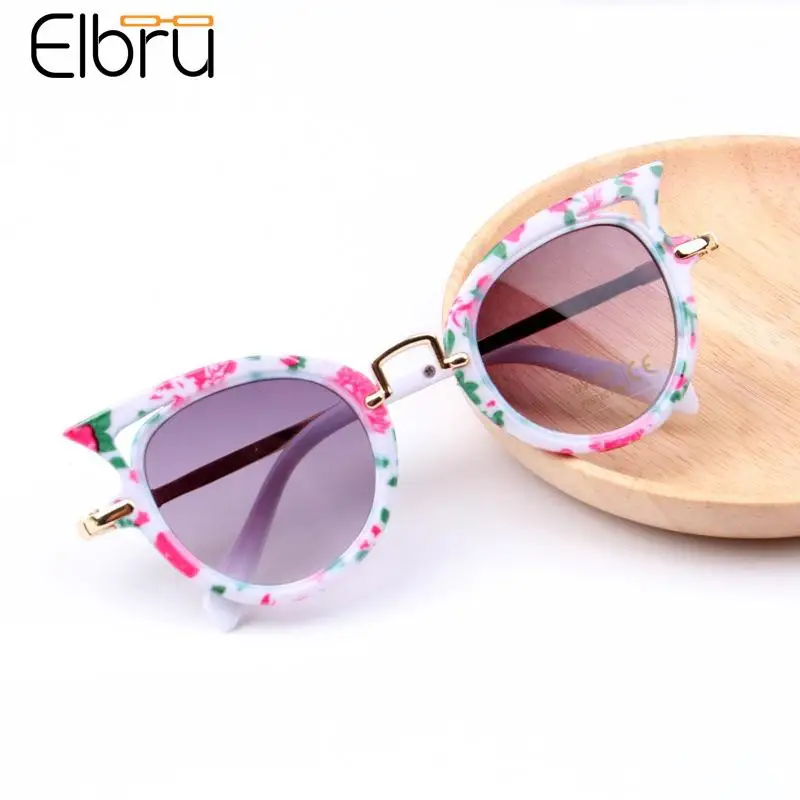 

Elbru Fashion Boys and Girls Cat's Eye Sunglasses Outdoor Tourism Ultraviolet-proof Sunshade Children's Sunglasses UV400