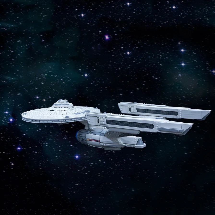 Фото MOC USS Enterprise Космический корабль Кирпичи 5032 шт. Космический корабль Федеральная Вселенная Круизер Модель Строительные блоки Сборка игрушек Подарки для детей №5