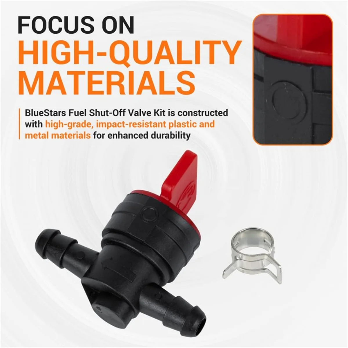 5шт. 494768 698183 Запорный клапан топлива с зажимом для газонокосилочного трактора Briggs