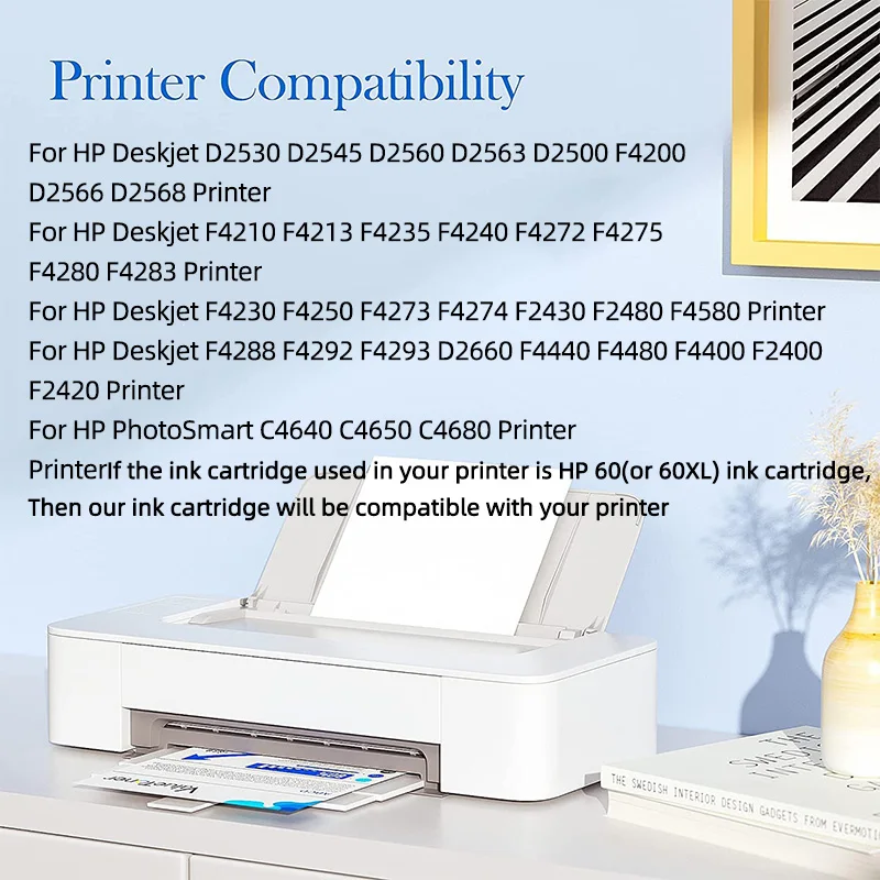 Восстановленный картридж Hicor для HP 60, 60XL, для HP60 Photosmart C4680 C4795 C4780 D110a DeskJet F2430 F2480 F4280 F480 (art.: 3920d16afa53d) - 3920d16afa53d