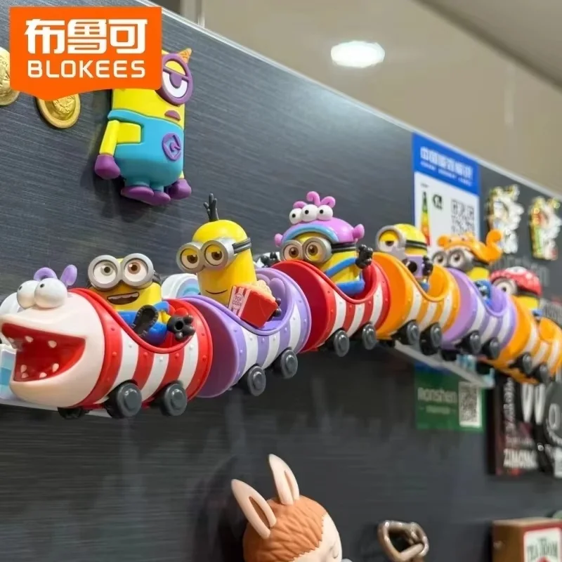 Фото Оригинальные фигурки Blokees Minions в слепой коробке, милые миньоны-аттракционы, настольное украшение DIY, серия Doudou Nest, таинственная коробка-сюрприз, игрушки, подарок №3