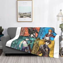 Husbando Of Genshin Manta de impacto con estampado 3D para niños y adultos, manta decorativa para sofá, dormitorio, regalo de Navidad (2)