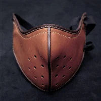 punk leather mask motorcycle biker half face mask anti dust sport mask anti pollution mask mens and womens riding masks