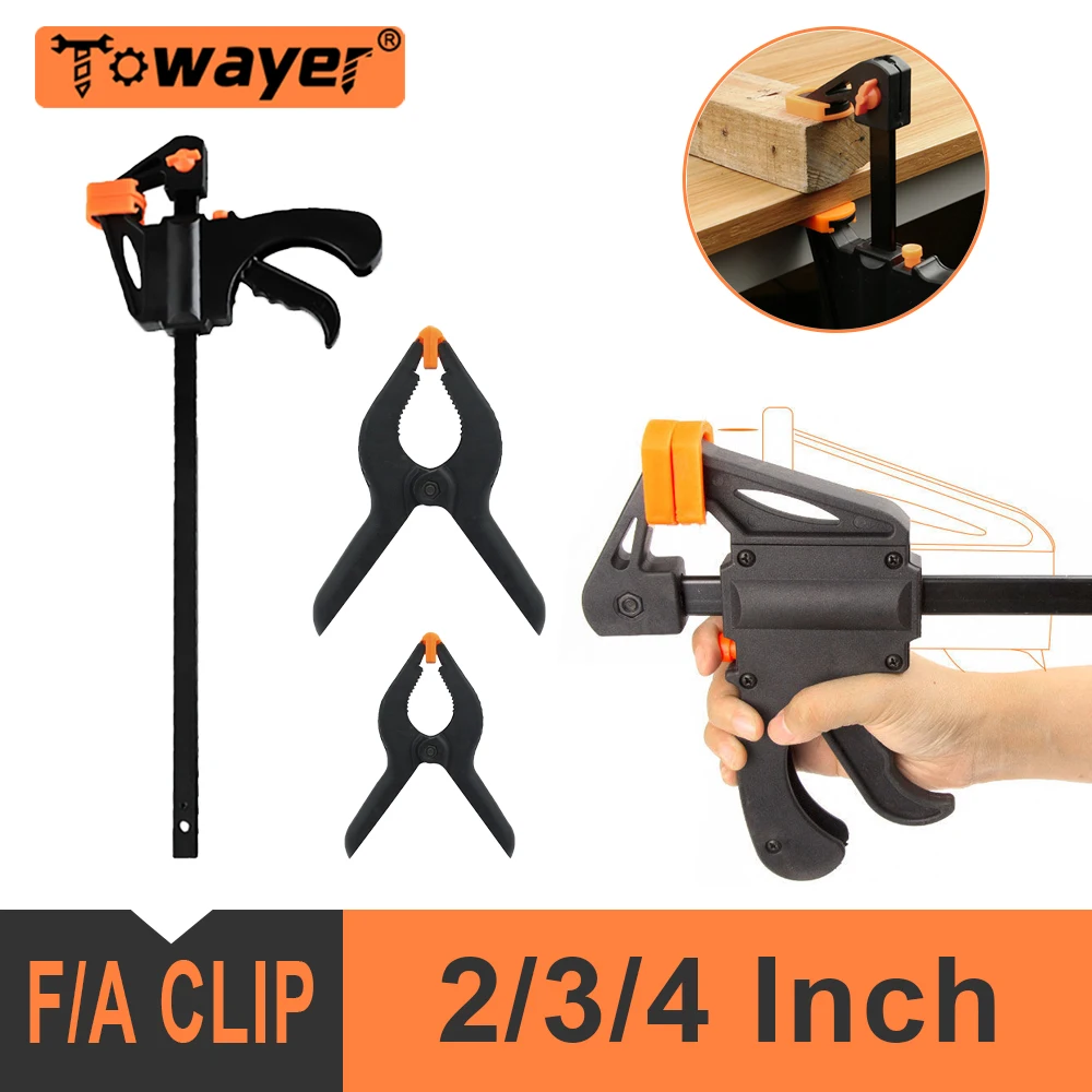 

4Inch Mechanical Workshop Table F Clamp Fixed Kit Quick Ratchet Release Speed Squeeze Hard Wood Working Tool DIY Hand Tools