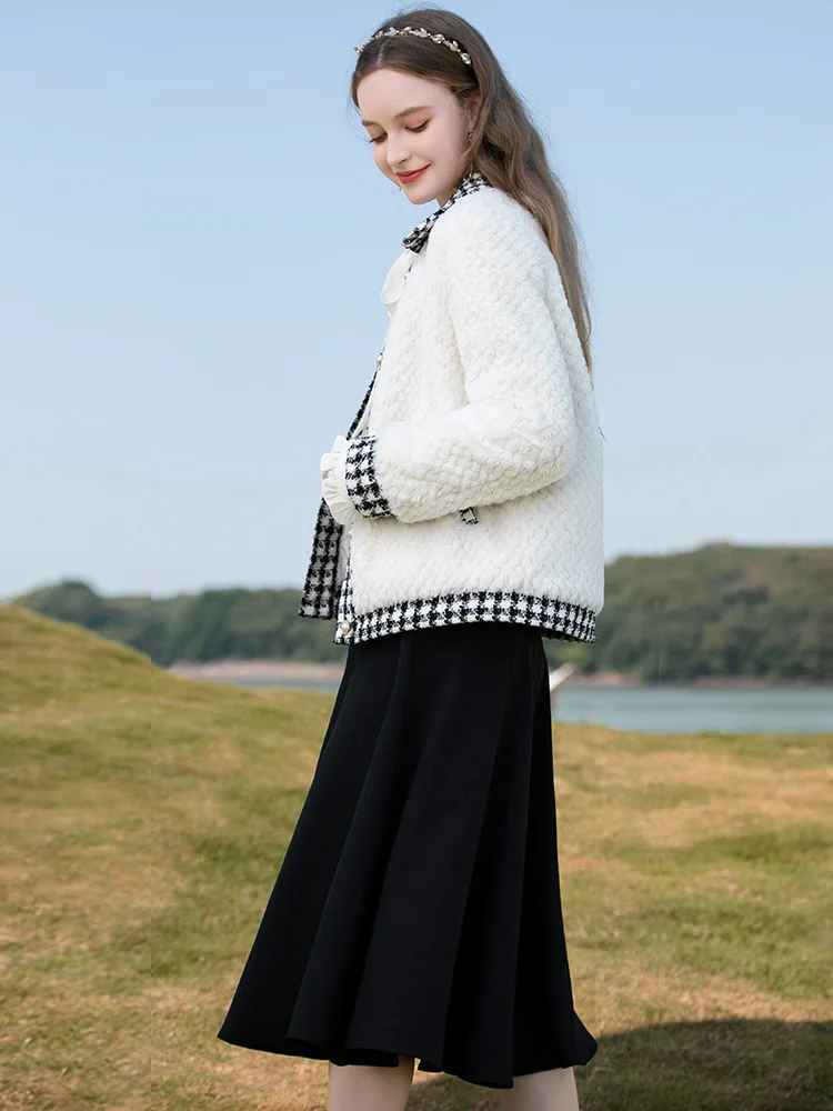 I BELIEVE YOU Winter Coat for Women Fleece Parkas 2022 Warm Thicken Quilted Jacket Elegant Single Breasted Outerwear 2224184896