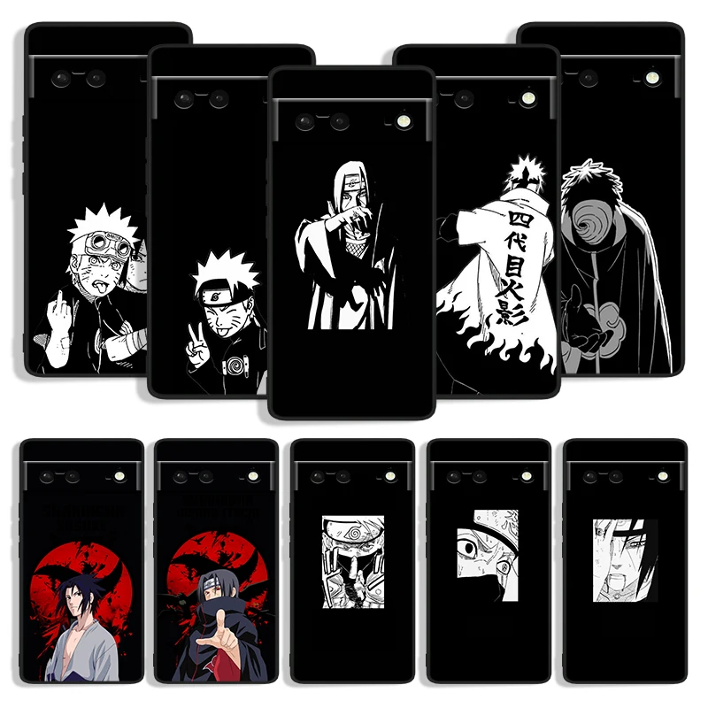 

Anime Naruto Kakashi Hatake Shockproof Phone Cover for Google Pixel 7 6a 6 5a 5 4 4A XL 5G Black Case Soft Fundas Silicone Coque