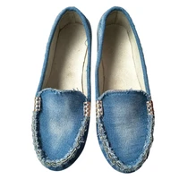 women casual flat shoes 2022 spring autumn flat loafer women shoes slips soft round toe denim flats jeans shoes plus size