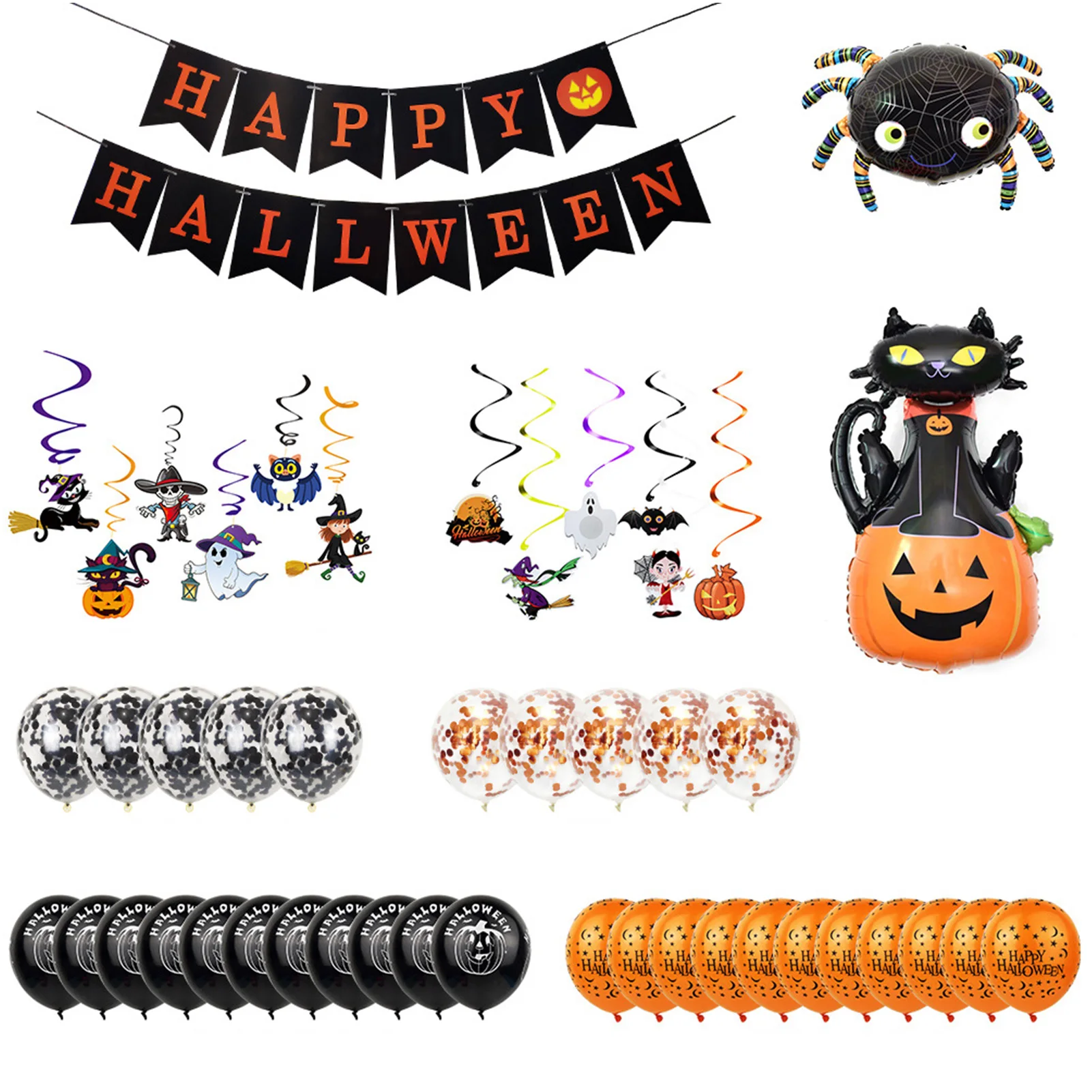 

Halloween Balloons Halloween Party Decorations Kit Halloween Party Decoration Set