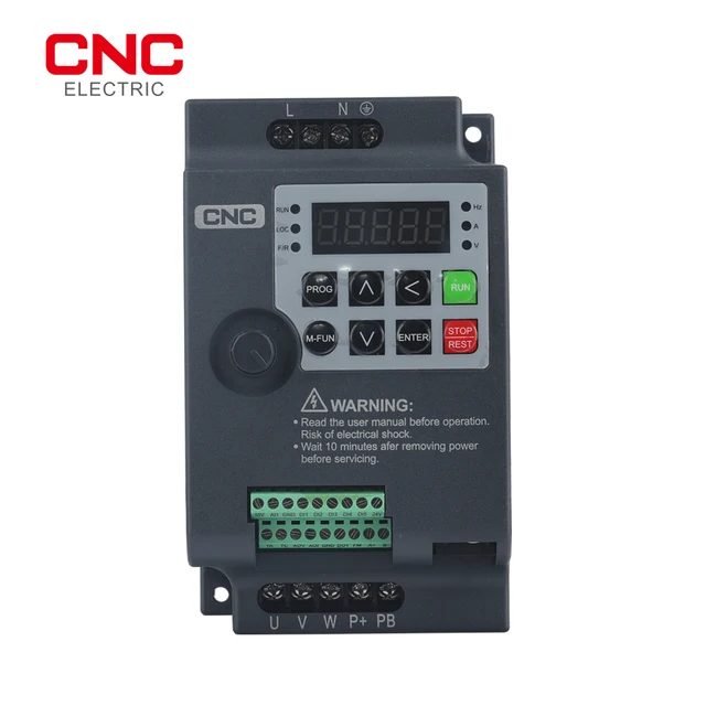 Cnc ac 220v/380v 0.7/1.5/2.2kw variable frequency drive vfd frequency converter mini inverter speed controller for 3-phase motor