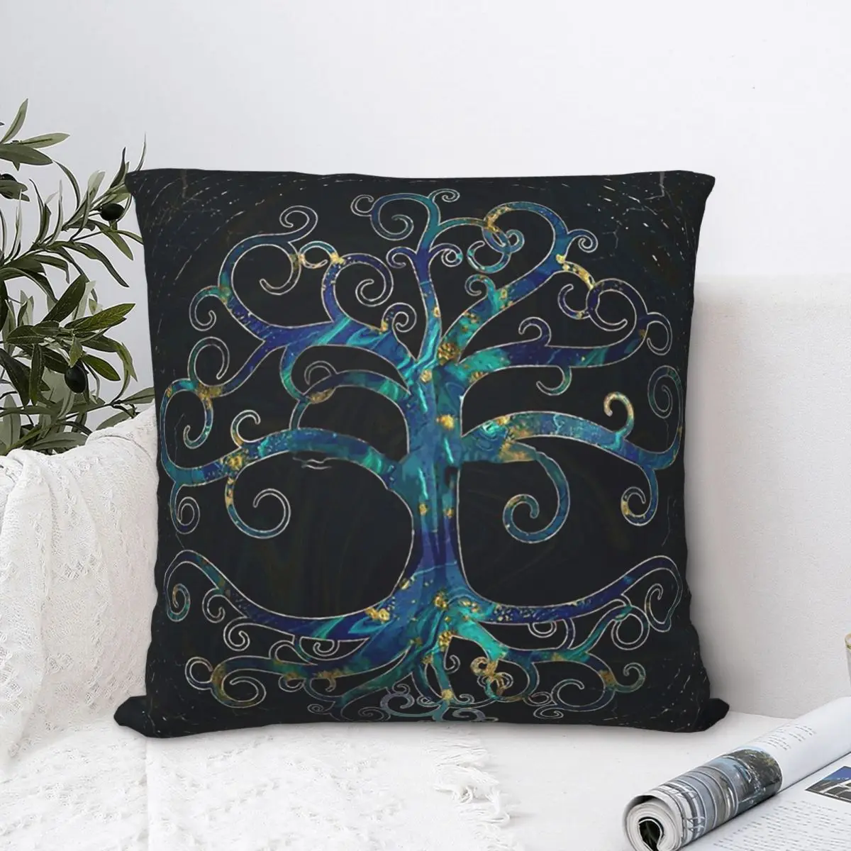 

Marble And Gold Throw Pillow Case Vikings Cushion Home Sofa Chair Print Decorative Hug Pillowcase