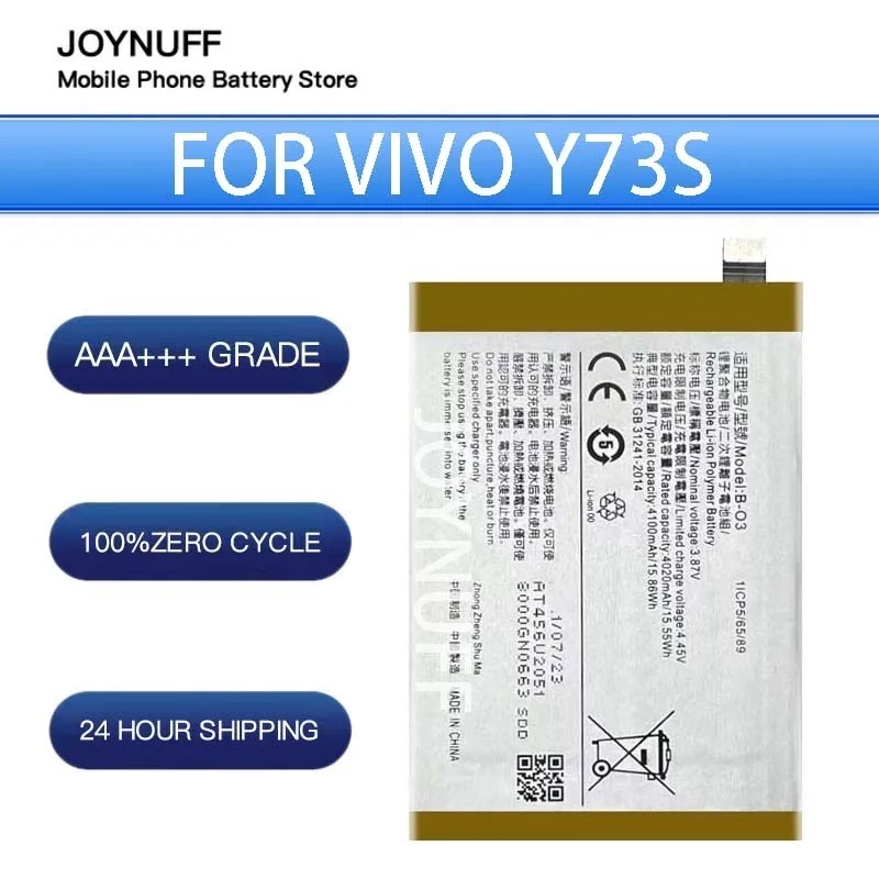

New Battery High Quality 0 Cycles Compatible B-O3 For VIVO Y73S Replacement Lithium Sufficient Batteries moblie smartphone+tools