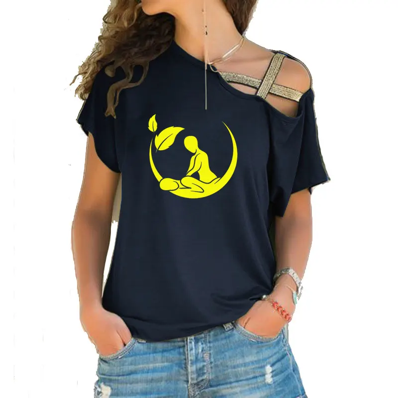 

Women's summer massage short sleeve T-shirt