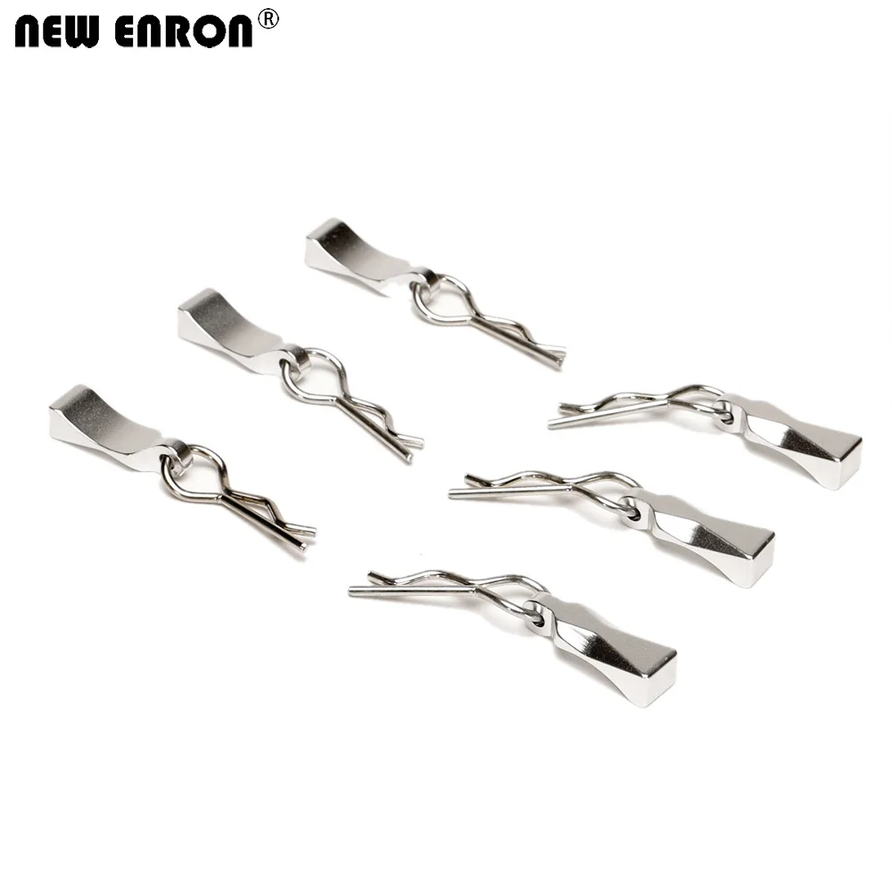 

NEW ENRON 6Pcs Aluminum Body Clips with Mount #AX31231 For Rc Crawler Axial 1/10 Racing Electric SCX10 III JEEP Car Accessories
