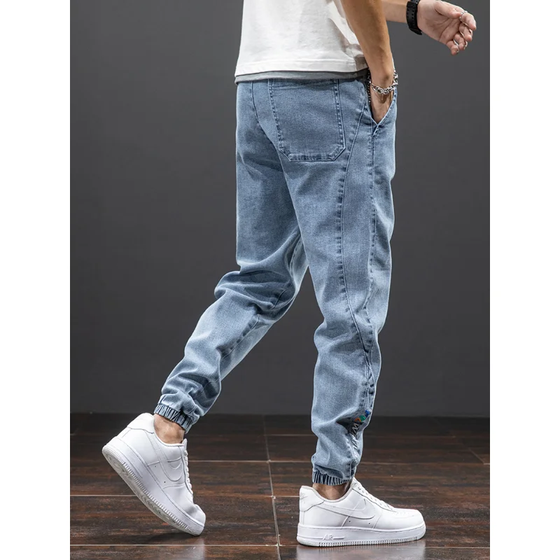 Summer Black Blue Cargo Jeans Men Streetwear Denim Jogger Pants Men Baggy Harem Jean Trousers Plus Size 6XL 7XL 8XL