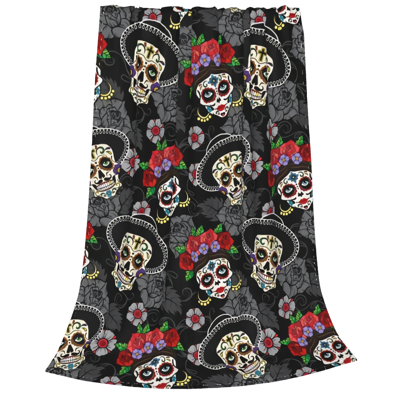 

Sherpa Fleece Blanket Male Female Sugar Skull Throw Blankets Kids or Adults for Crib Bed Couch Chair Four Seasons