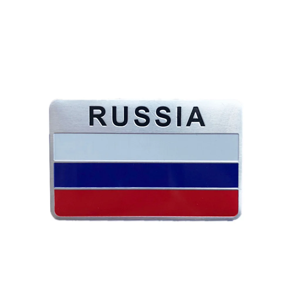 

Значок для бампера с национальным флагом России, украшение для кузова автомобиля (прямоугольное), товары от