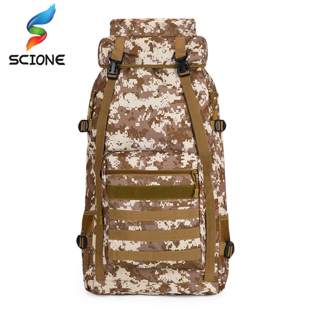 

70L Outdoor Backpack Camping Climbing Rucksack Large Capacity Men Mountaineering Military Trekking Backpacks Travel Molle XD67Y