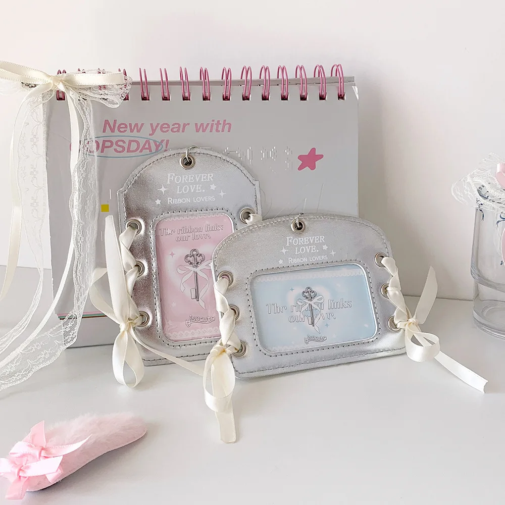 Hisocute Student Серебряная лента в балетном стиле удостоверение личности держатель для