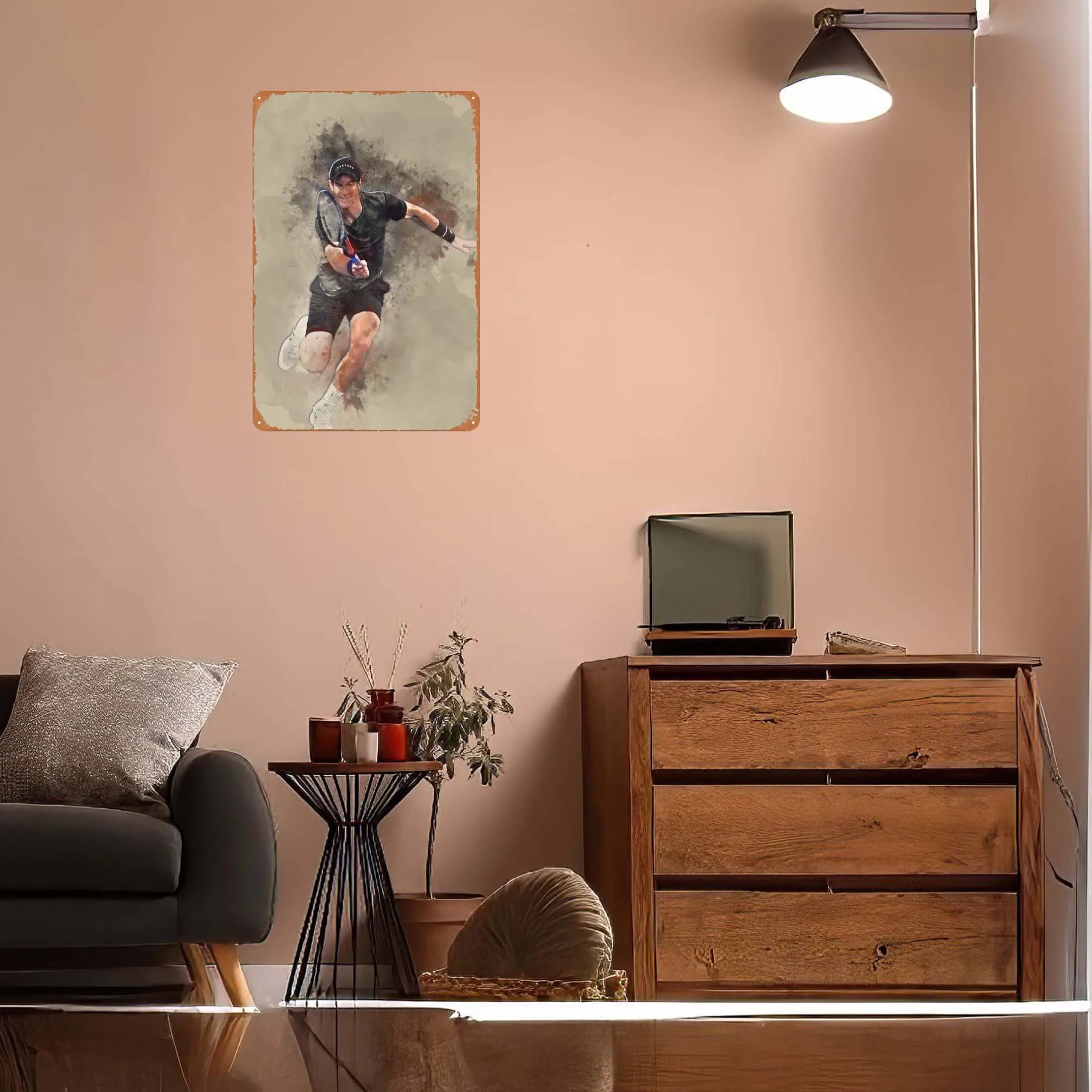 Спортивный плакат с надписью Энди Мюррей Настенный декор для гостиной мужской