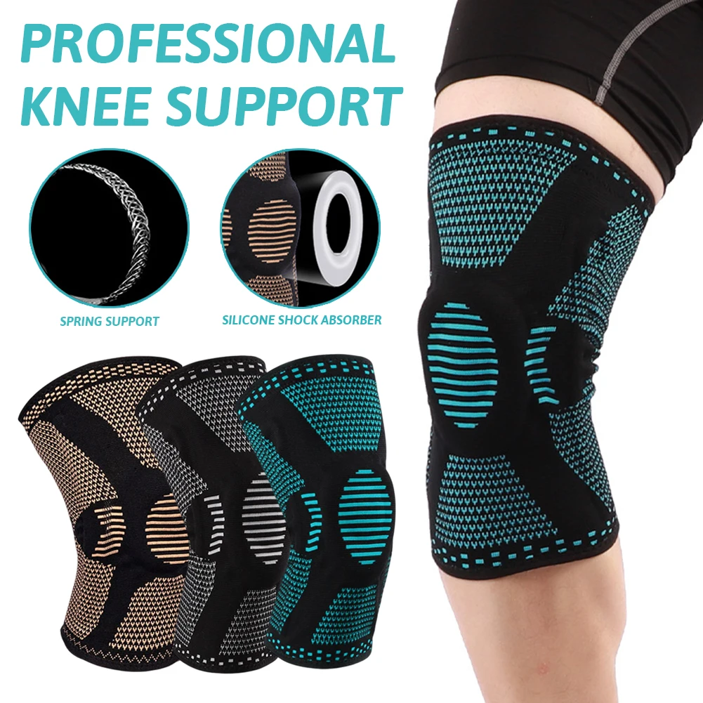 

Professional Silicone Support Knee Pads Sports Knee Pads for Basketball Running Knee Brace Professional Knee Brace
