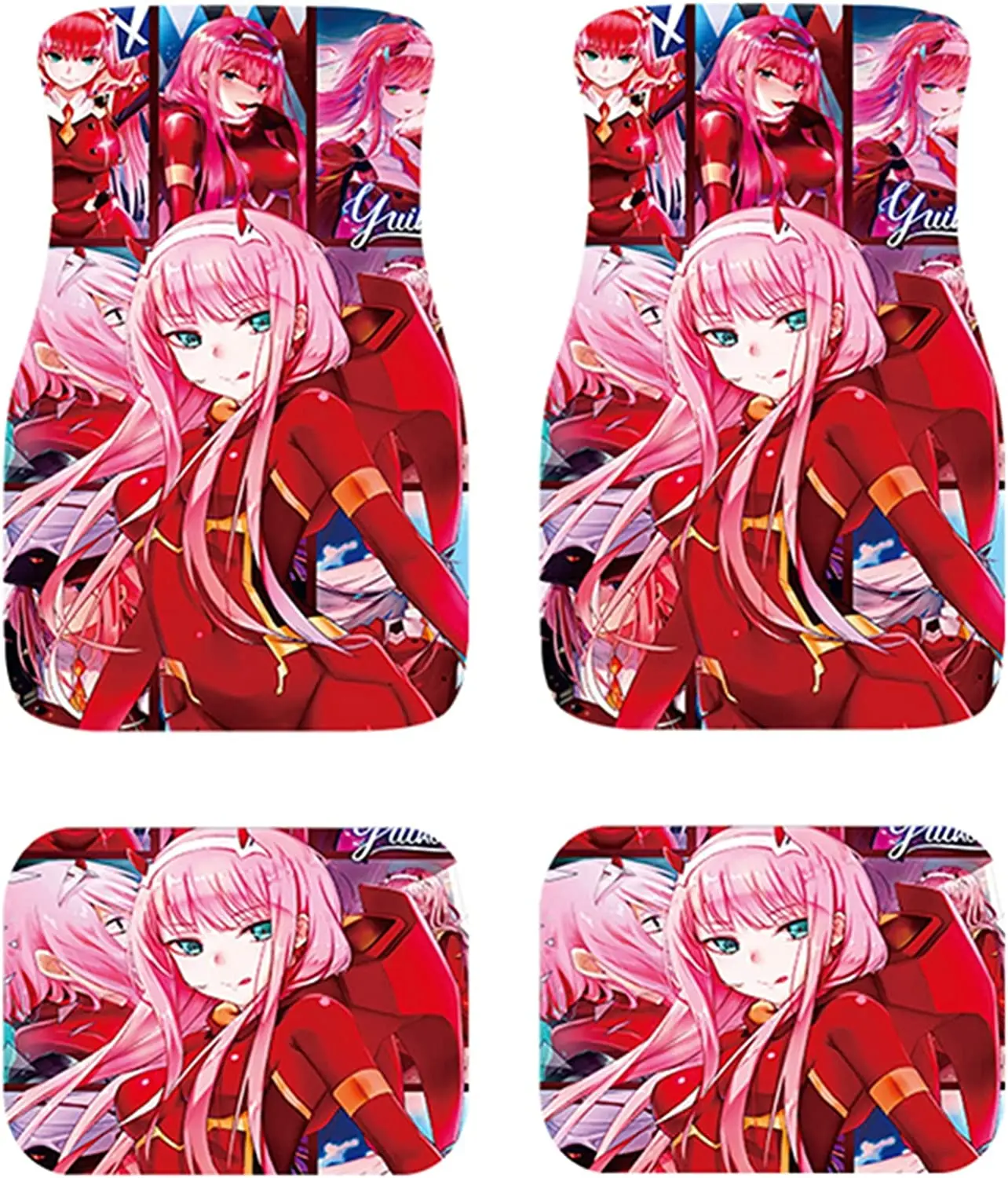 

All Weather Darling in The franxx Car Floor Mats Accessories Interior 4 Piece Odorless Zero Two Anime Floor Mats f