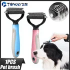 Расческа для вычесывания домашних питомцев Ashowner, гребень с узлом из нержавеющей стали для груминга и обрезки домашних питомцев