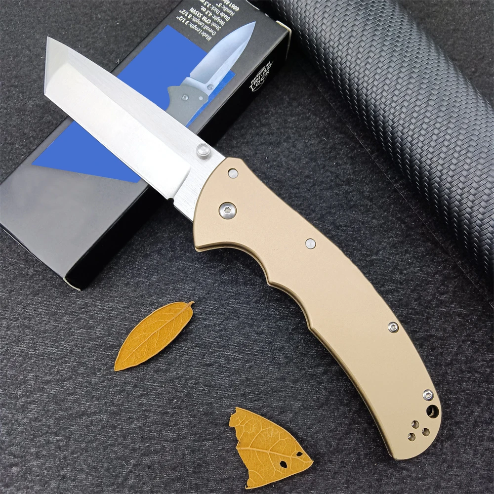

Tanto Blade Folding Knife D2 Steel Hunting Tactical Knives Aluminum Handle Outdoor Self Defense EDC Flipper Tools Fruit Knife