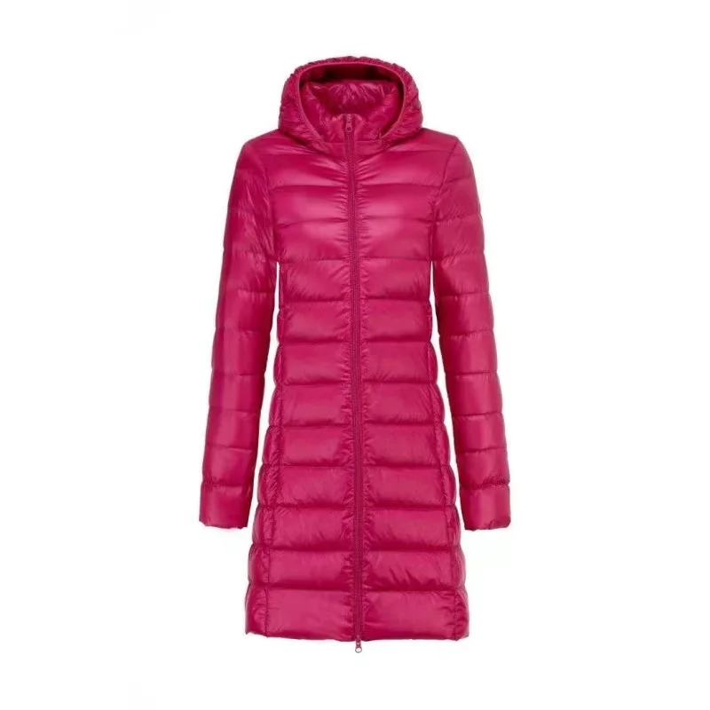 Women Spring Lightweight Packable Long Down Jackets 2023 New Hood Removable Women Female Portable Fluffy Winter Puffer Jacket
