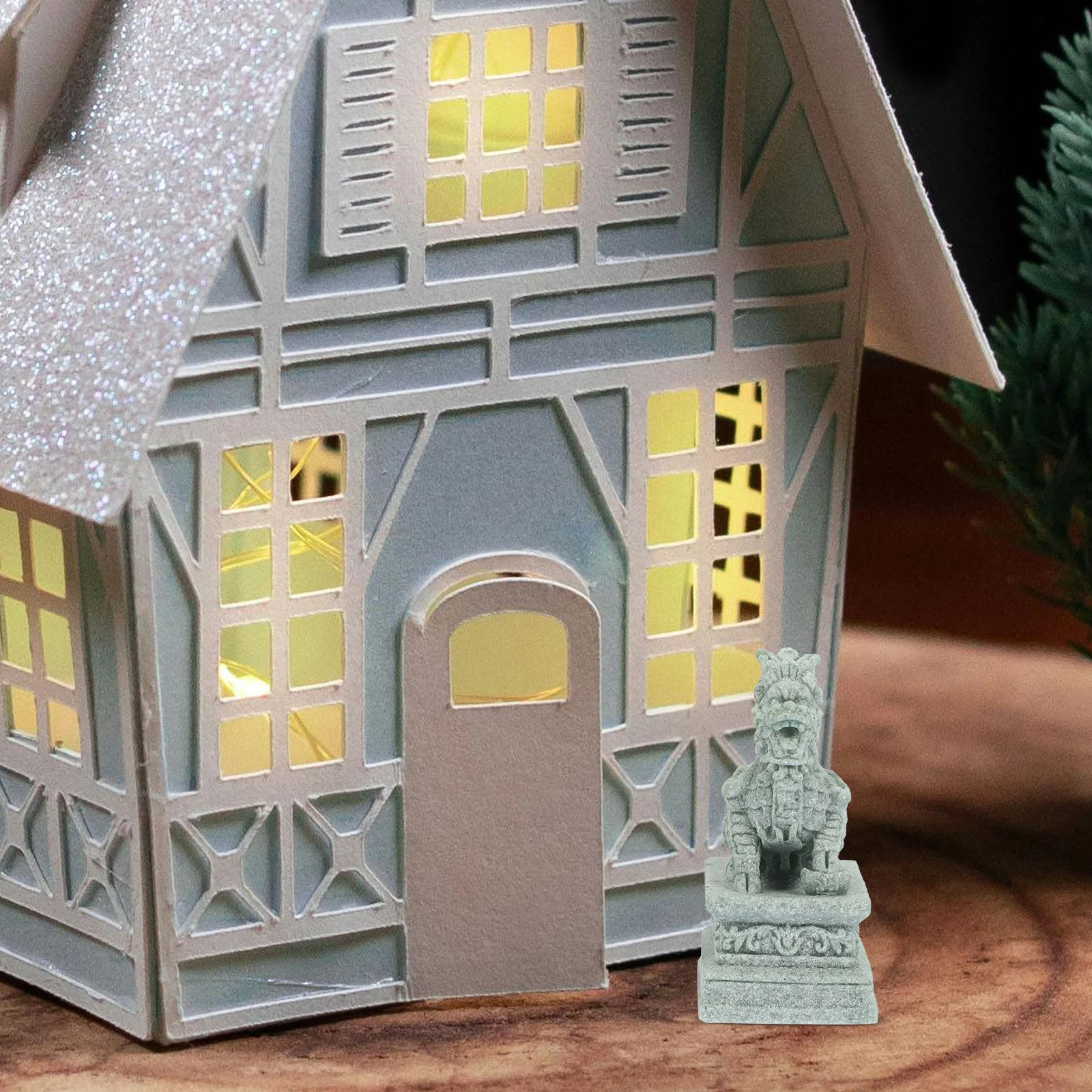 Каменные украшения в виде единорога убежище для аквариума декор животных статуя