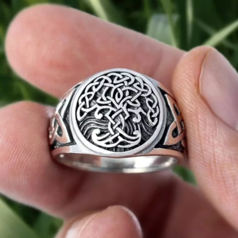 

Viking Tree of Life Celtics Ring Men's Stainless Steel Norse Amulet Jewellery