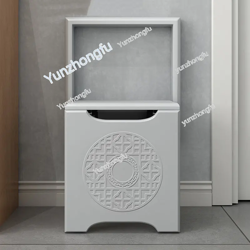 Складной стул для монтажа на стену Hidden Wall Mounted Folding Chair Household Bathroom Furniture and Shower Ultrathin Shoe Changing Stool