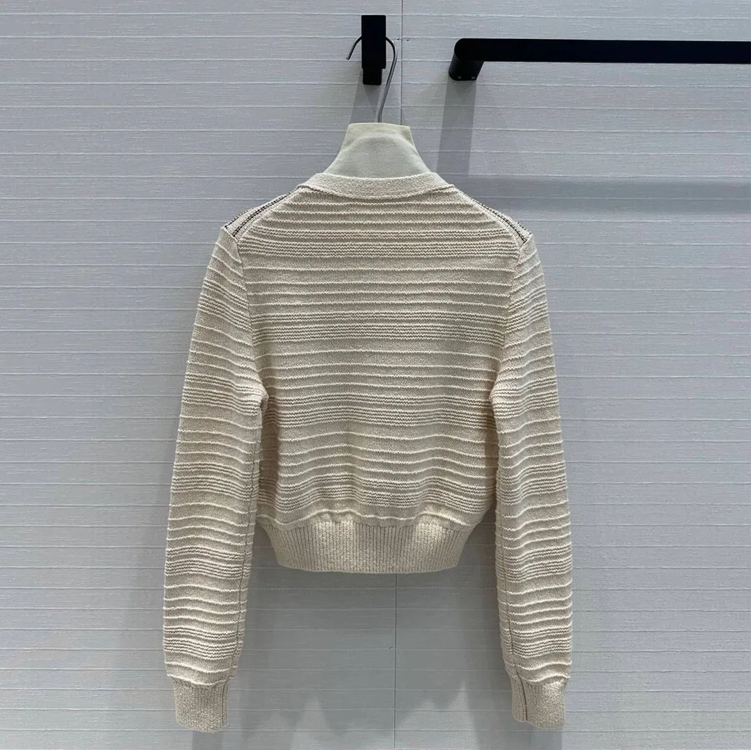 Женский трикотажный кардиган с V-образным вырезом и длинным рукавом