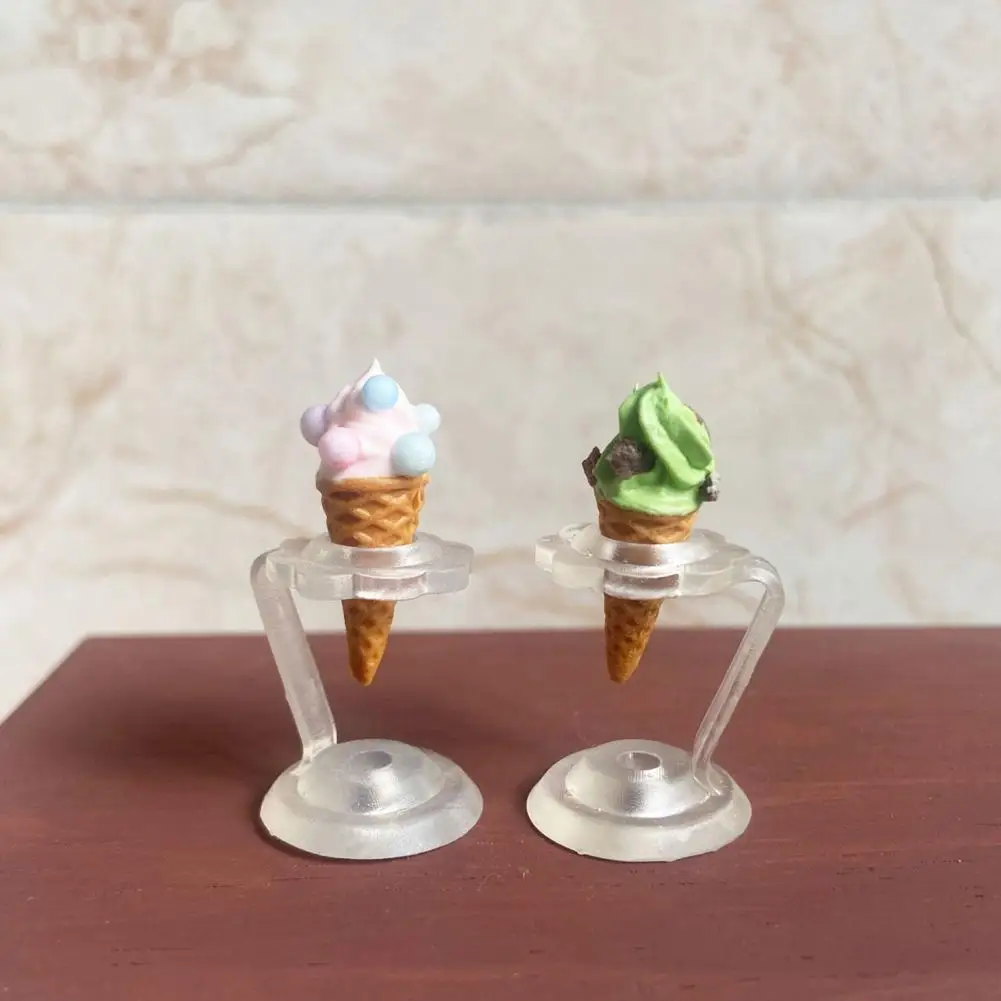 

Doll House Cone Attractive Simulated Fine Workmanship for Indoor Miniature Foods Toys Dollhouse Ice Cream