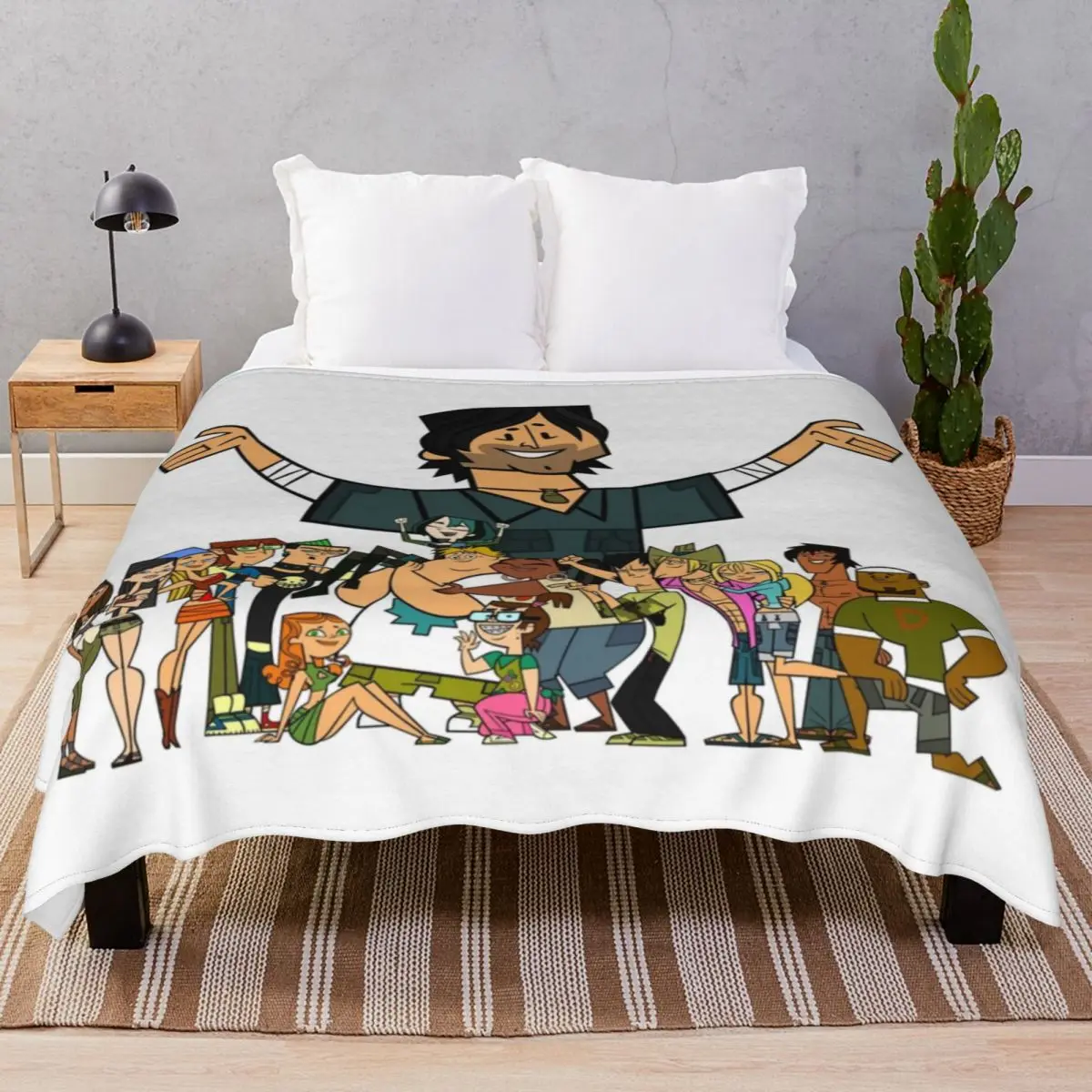 Total Drama Blankets Flannel Spring Autumn Multi-function Unisex Throw Blanket for Bed Home Couch Camp Cinema