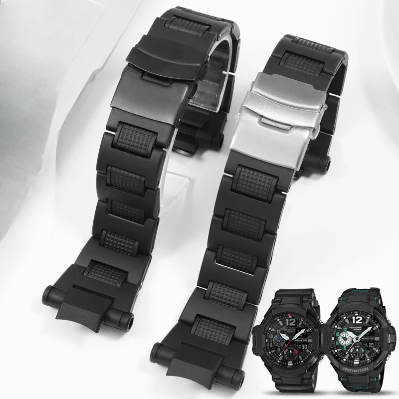 Ремешок складной для Casio легкий пластиковый стальной твердый браслет мужских