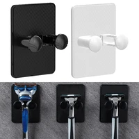 3pcs punch free shaving razor holder shaving shaver storage hook wall shelf bathroom razor rack wall bathroom accessories