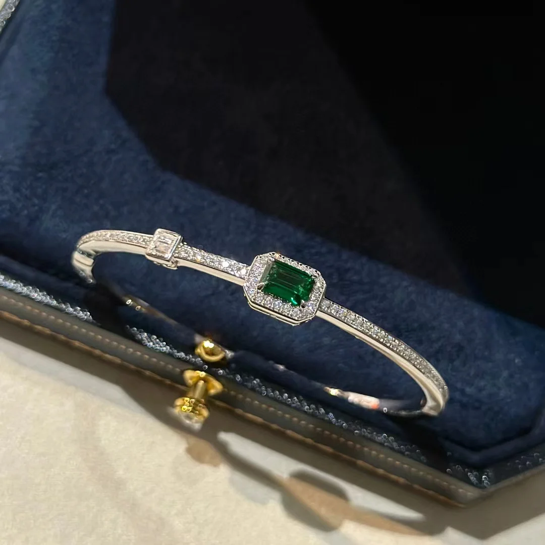 

Новый тренд, Лидер продаж, знаменитый бренд, высокое качество, европейская роскошная бижутерия, браслеты для женщин, зеленый браслет, классический, чистый 925 серебро