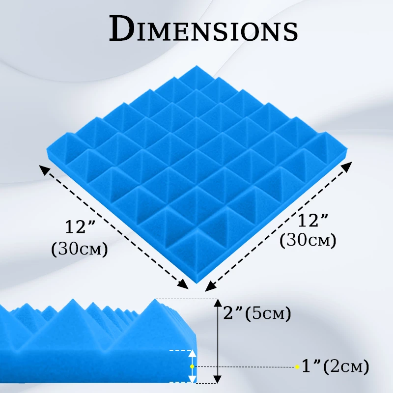 TOUO 6/12/24 шт. акустическая пена звуковая огнестойкая абсорбирующая обработка