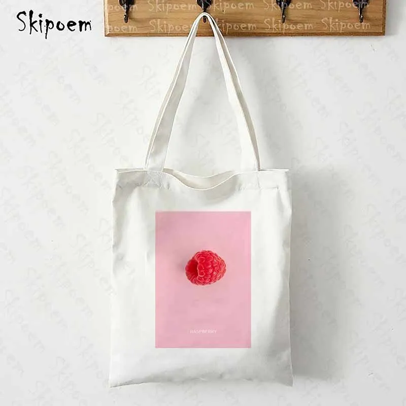 

Fruit Art Coconut Sell Well Canvas Shoulder Shopping Tote Bag Aesthetic Harajuku Cartoon Kawaii Vintage Teacher Handbag Handbag