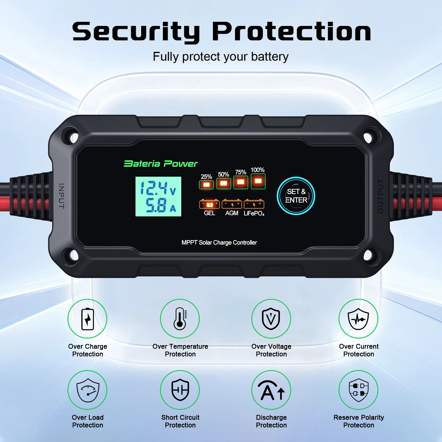 Контроллер заряда солнечной батареи MPPT 10A 12V