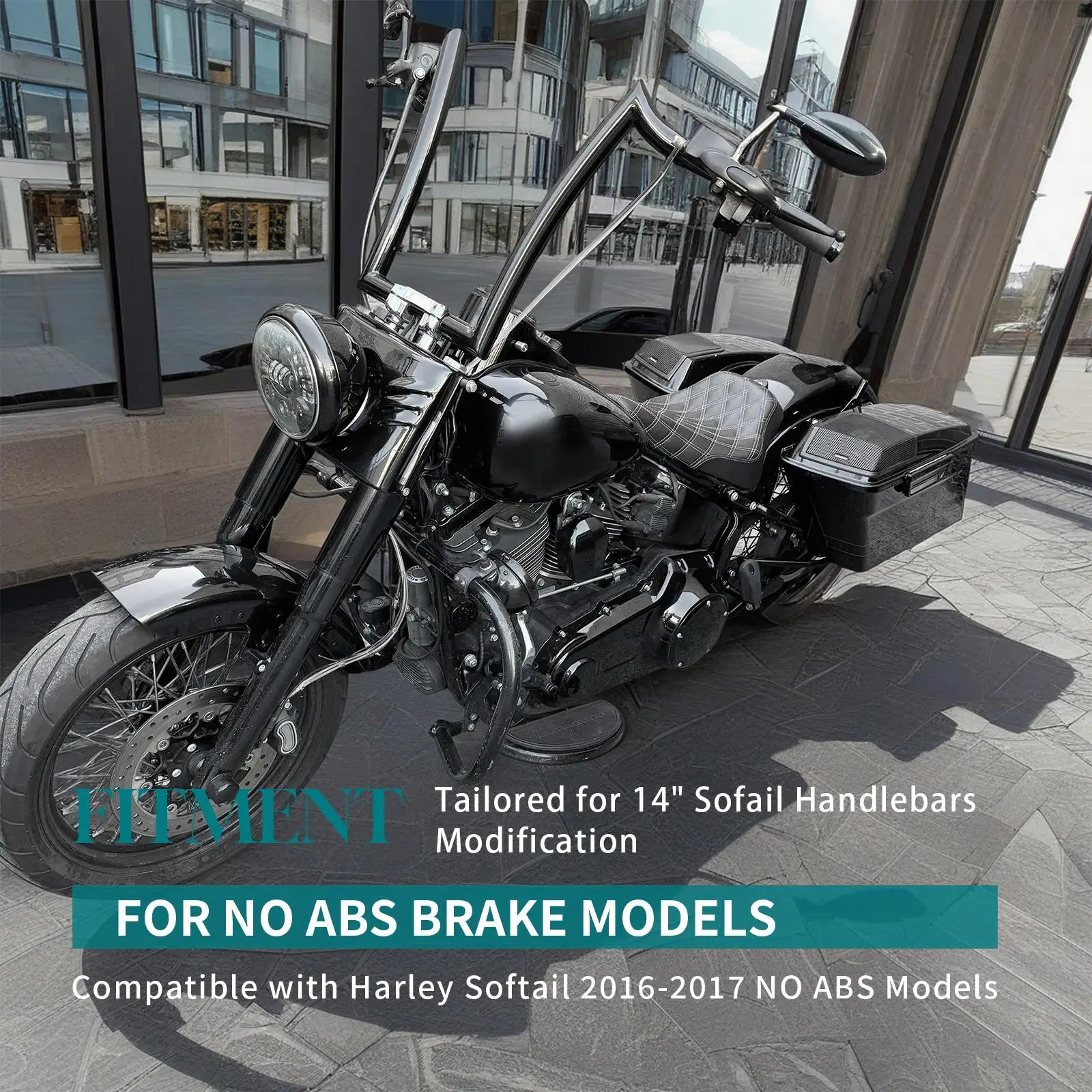 Фото Комплект удлинителей руля Softail для Harley Softail 2016-2017 (без ABS): тросы тормоза, сцепления, газа, CAN-Bus №2
