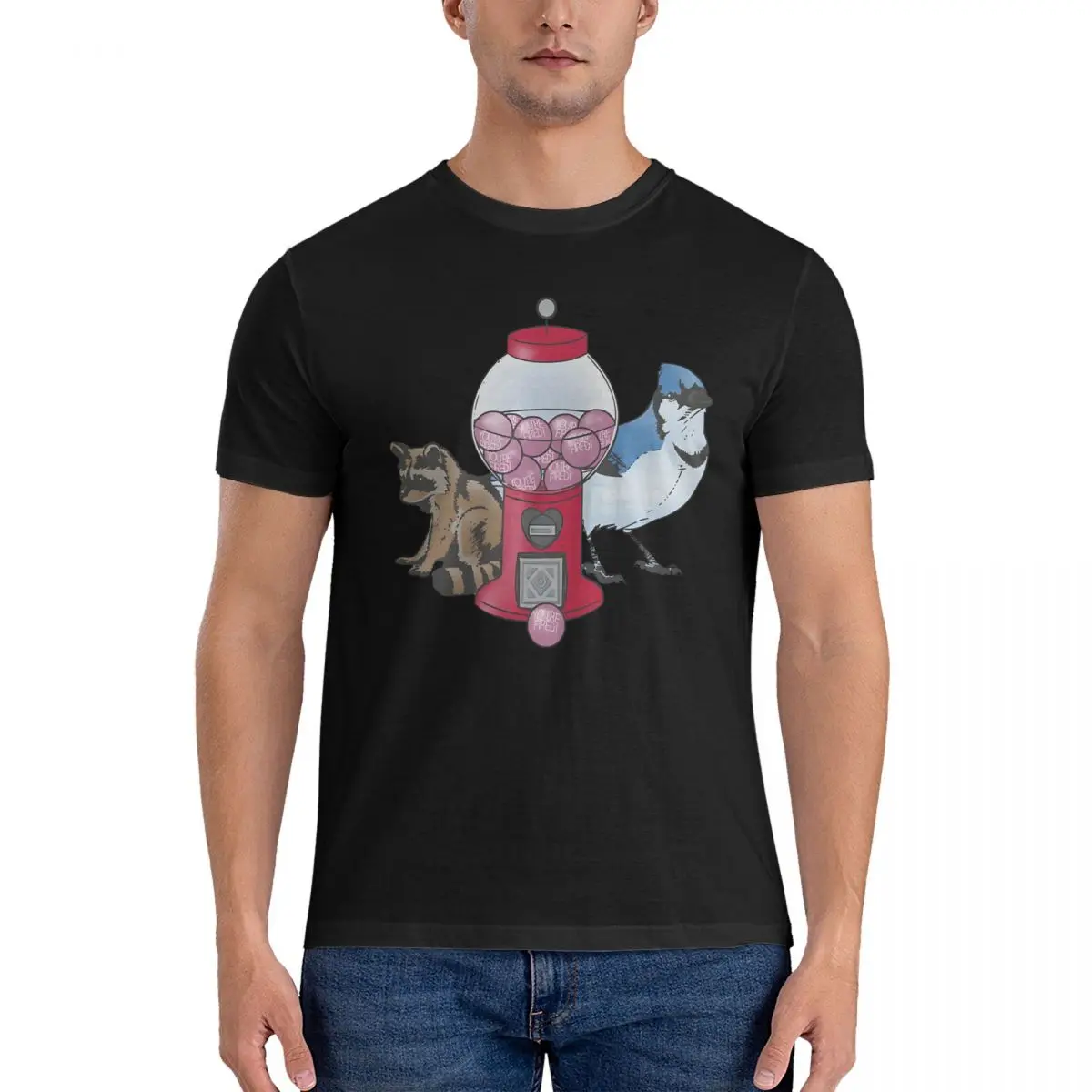 Оригинальная Мужская футболка из хлопка с круглым вырезом