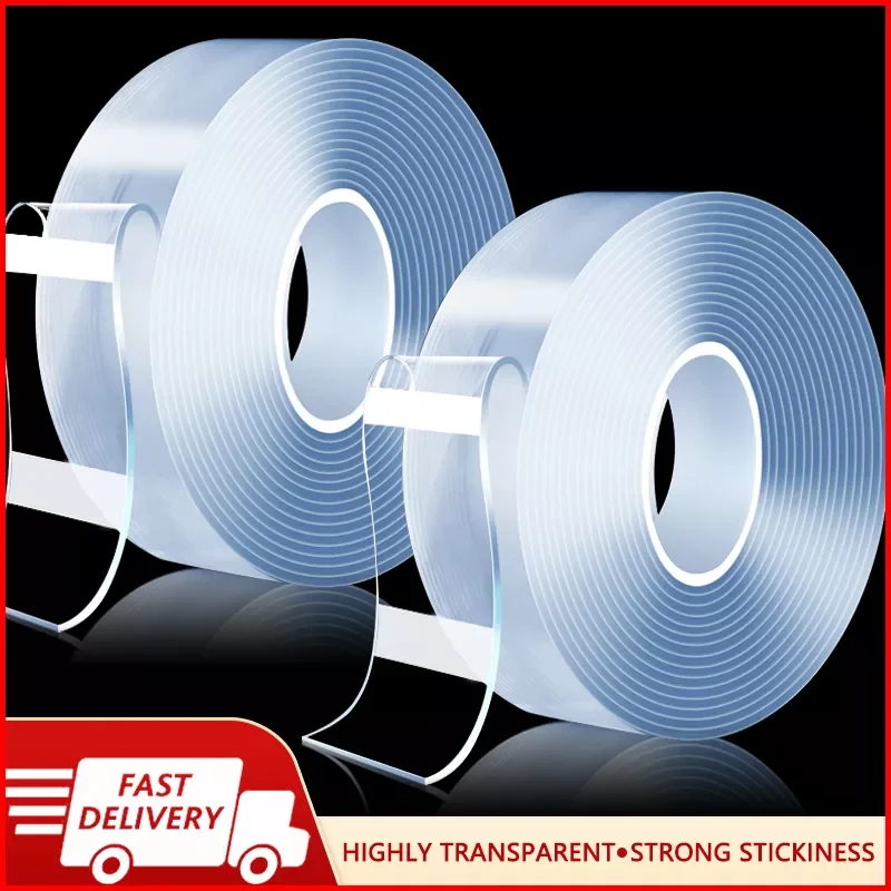

Double Sided Nano Tape 5M Monster Tape Double Face Wall Stickers Home Appliance 1/2M Waterproof Reusable Heat Resistant Tapes