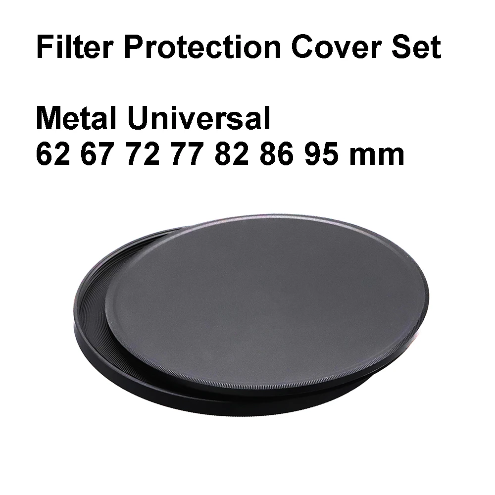 Metal Lens Filter Protection Cover Set Storage Stack Cap 62 67 72 77 82 86 95 mm Aluminum Universal for lens filters UV CPL ND