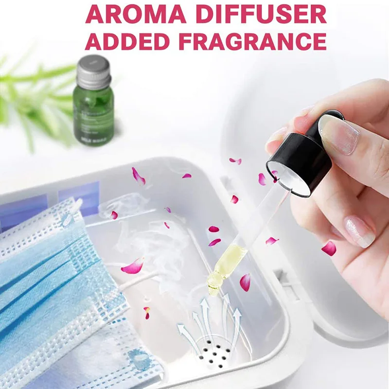 UV Light Sanitizer Box Tweerzers sterilizer Portable UVC Disinfectant  Aroma Function Phone Cleaner for Eyelash Extension Tool
