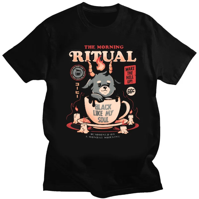 

Kawaii Satan Demon Graphic Tshirts Funny Goat TeeHail Baphomet Horror Funny Evil T Shirt Men Women Summer XS-4XL Tee Shirts