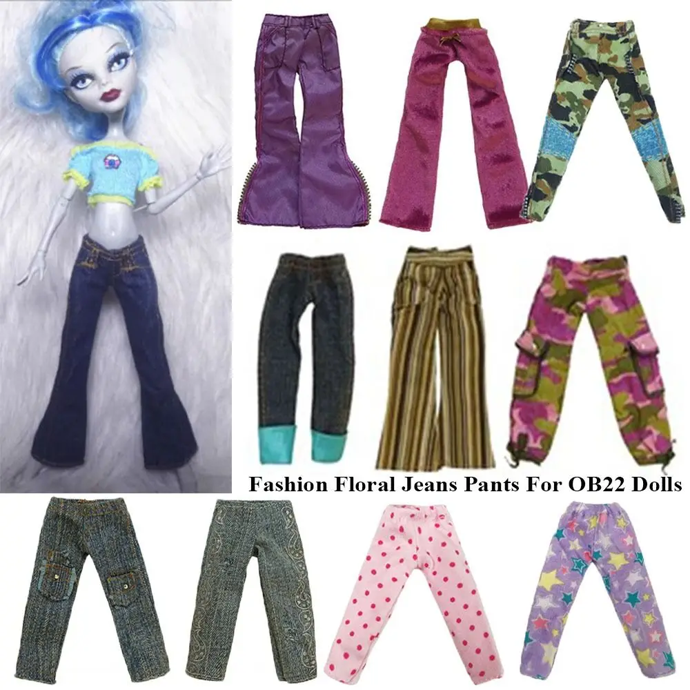 

Fashion Multi-styles Kids Toys Casual Wears Dolls Trousers Floral Jeans Leather Pants Clothes Accessories
