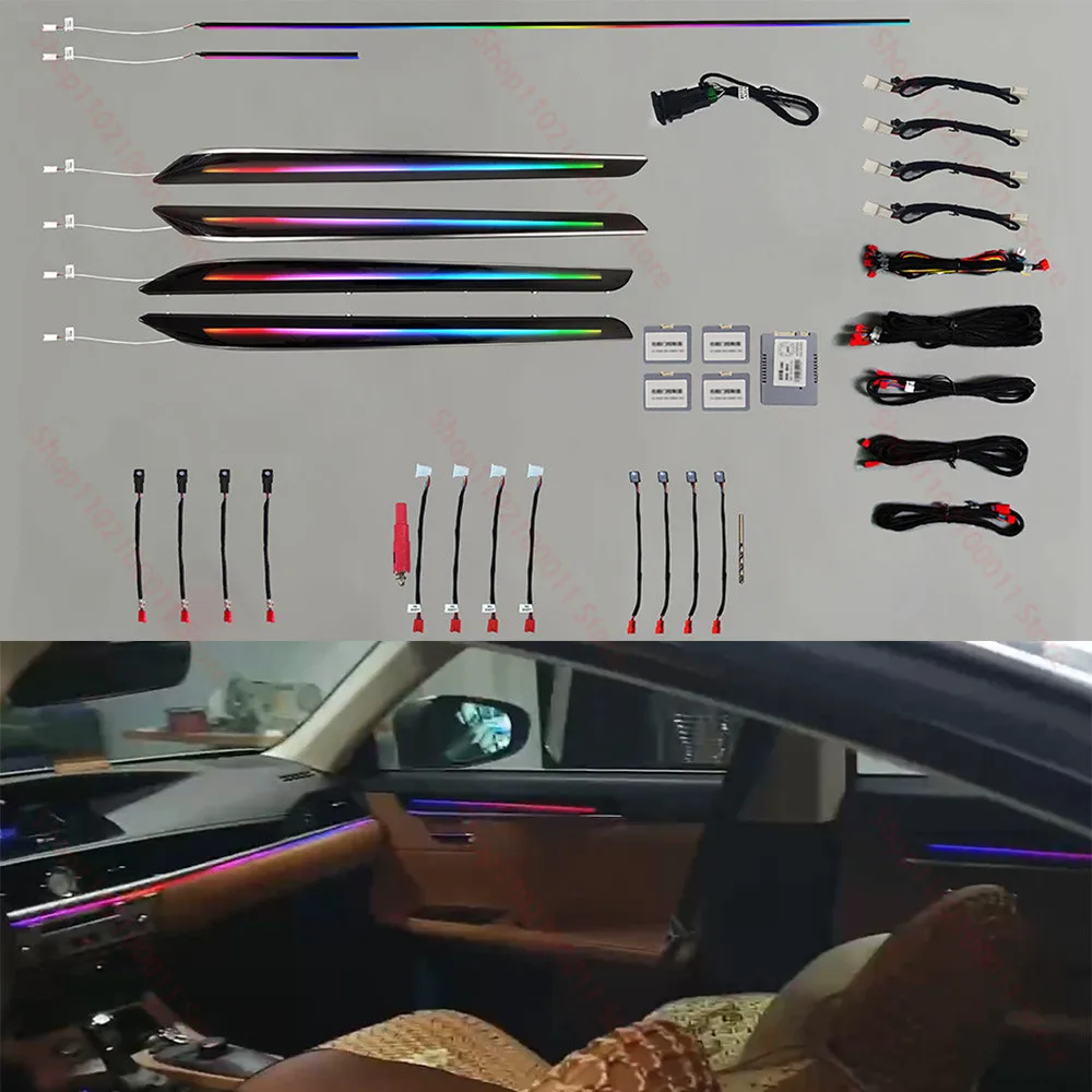 

For Lexus ES 2013-2017 64 Colors Ambient Light Footlight LED Atmosphere Lamp Door Dashboard Panel Decorative Dynamic lighting